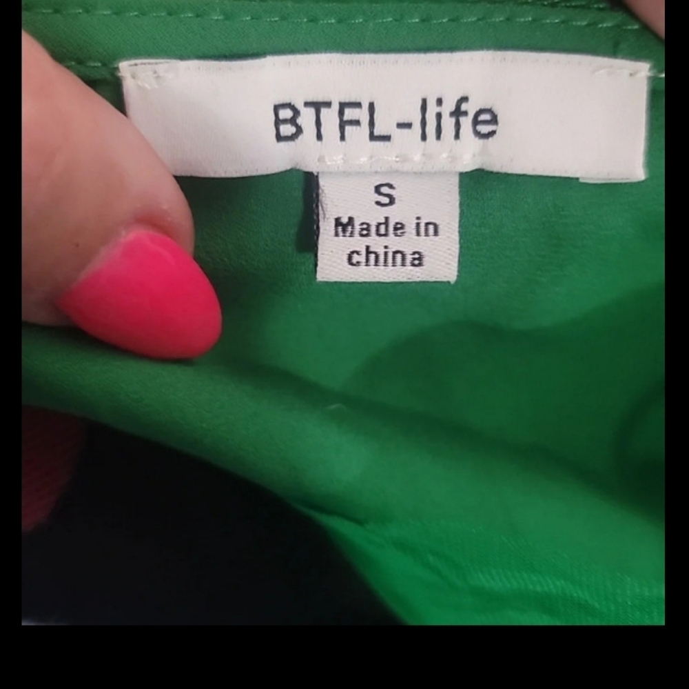 Anthropologie btfl life kelly Green sleeveless Ruffle Mini Dress S occassion - Picture 3 of 10